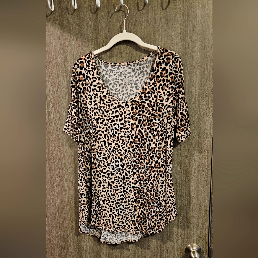 Large Maurices Animal Print Scoop Neck Tunic